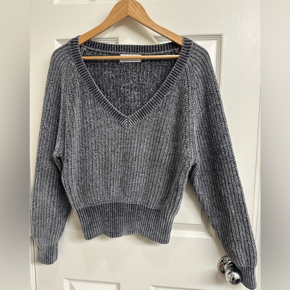 Urban Outfitters Charcoal V-Neck Sweater